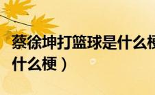 蔡徐坤打篮球是什么梗视频（蔡徐坤打篮球是什么梗）