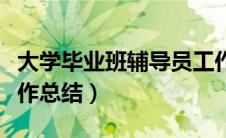 大学毕业班辅导员工作汇报（毕业班辅导员工作总结）