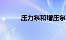 压力泵和增压泵区别（压力泵）