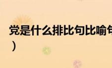 党是什么排比句比喻句仿写（党是什么排比句）