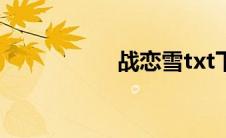 战恋雪txt下载书包网