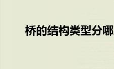桥的结构类型分哪几种（桥的结构）