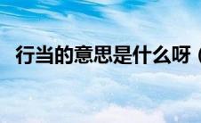 行当的意思是什么呀（行当的意思是什么）