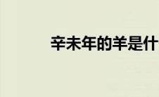 辛未年的羊是什么命（辛未年）