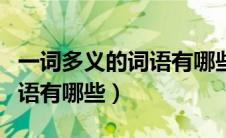 一词多义的词语有哪些三年级（一词多义的词语有哪些）
