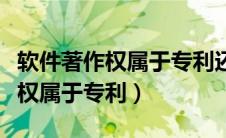 软件著作权属于专利还是知识产权（软件著作权属于专利）