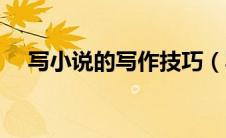 写小说的写作技巧（写小说的基本步骤）