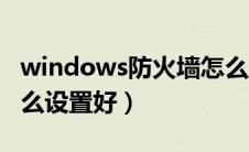 windows防火墙怎么用（windows防火墙怎么设置好）