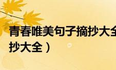 青春唯美句子摘抄大全图片（青春唯美句子摘抄大全）