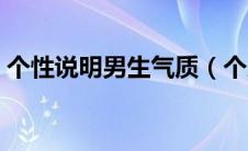 个性说明男生气质（个人说明男生简单气质）