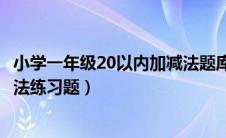 小学一年级20以内加减法题库（小学一年级数学20以内加减法练习题）