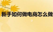 新手如何做电商怎么做啊（新手如何做电商）