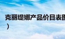 克丽缇娜产品价目表图（克丽缇娜产品价目表）