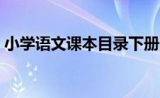 小学语文课本目录下册（小学语文课本目录）