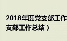 2018年度党支部工作总结报告（2018年度党支部工作总结）