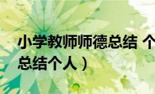 小学教师师德总结 个人简短（小学教师师德总结个人）