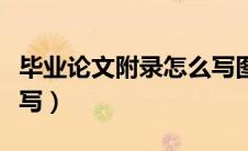 毕业论文附录怎么写图片（毕业论文附录怎么写）