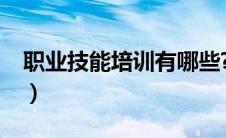 职业技能培训有哪些?（职业技能培训有哪些）