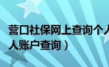 营口社保网上查询个人账户（营口社保查询个人账户查询）