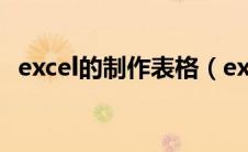 excel的制作表格（excel制表格基本步骤）