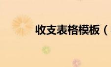 收支表格模板（收支报表模板）