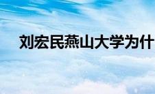 刘宏民燕山大学为什么下来了（刘宏民）