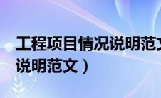 工程项目情况说明范文第1篇（工程项目情况说明范文）