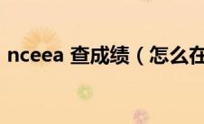 nceea 查成绩（怎么在网上查询CEAC成绩）
