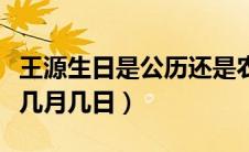 王源生日是公历还是农历（王源的生日是阴历几月几日）