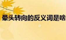 晕头转向的反义词是啥（晕头转向的反义词）