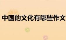 中国的文化有哪些作文（中国的文化有哪些）