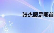 张杰腰是哪首歌（张杰腰）