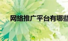 网络推广平台有哪些?（网络推广平台）