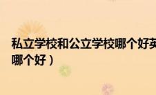 私立学校和公立学校哪个好英语作文（私立学校和公立学校哪个好）