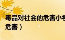 毒品对社会的危害小视频动漫（毒品对社会的危害）