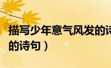 描写少年意气风发的诗句（形容少年意气风发的诗句）