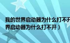 我的世界启动器为什么打不开下载魔族也下载不了（我的世界启动器为什么打不开）