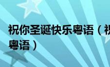 祝你圣诞快乐粤语（祝大家圣诞节快乐翻译成粤语）
