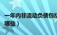 一年内非流动负债包括哪些（非流动负债包括哪些）
