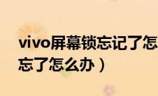 vivo屏幕锁忘记了怎么办（vivo手机屏幕锁忘了怎么办）