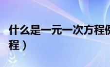 什么是一元一次方程例子（什么是一元一次方程）