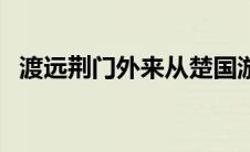 渡远荆门外来从楚国游意思（渡远荆门外）