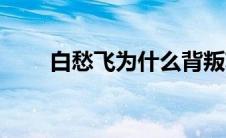 白愁飞为什么背叛苏梦枕（白愁飞）