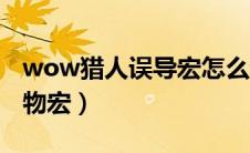 wow猎人误导宏怎么设置（wow猎人误导宠物宏）