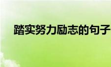 踏实努力励志的句子（努力励志的句子）