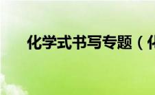 化学式书写专题（化学式书写练习题）