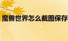魔兽世界怎么截图保存（魔兽世界怎么截图）