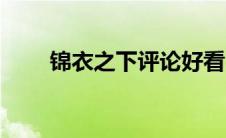 锦衣之下评论好看（锦衣之下评价）
