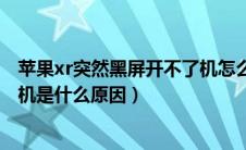 苹果xr突然黑屏开不了机怎么回事（苹果xr突然黑屏开不了机是什么原因）