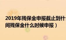2019年残保金申报截止到什么时候（2019年残保金申报时间残保金什么时候申报）